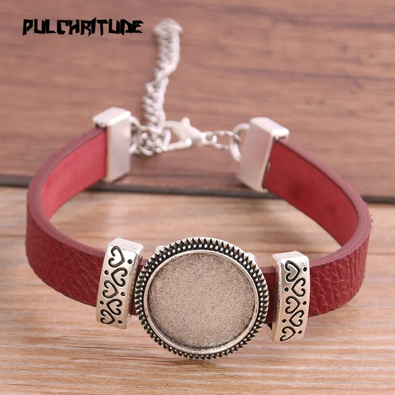 1 шт. 6 цветов браслет из ПУ искусственной кожи цветовая основа в форме сердца