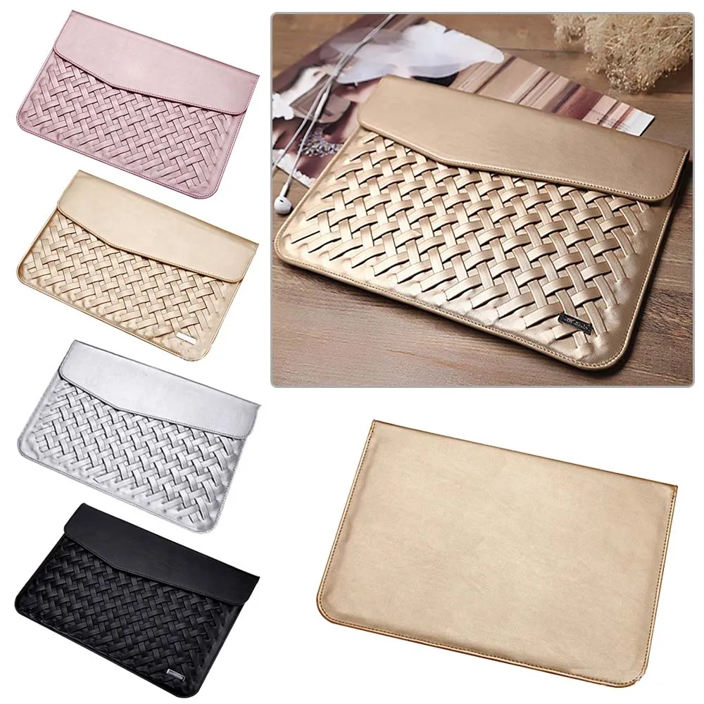 Роскошный кожаный чехол сумка для Macbook Air retina 11 13 15 дюймов тканый стиль переносная