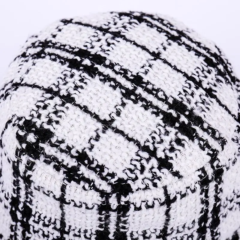 New Men Women Bucket Hats Korea Street Fashion Cotton Plaid Edging Vintage Flat Fisherman Hat Casual Outdoor Folding Fishing Cap |