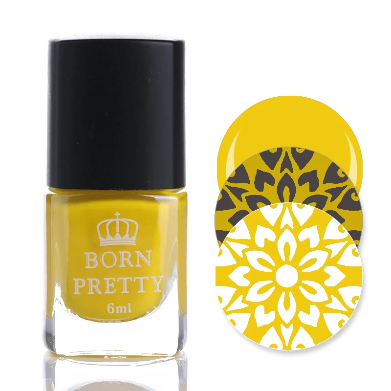 BORN PRETTY 15 мл/6 мл чистые цвета ногтей лак для стемпинга сладкий стиль стемпинг ногтей покрытие 72 Цвета Доступные лаки для ногтей