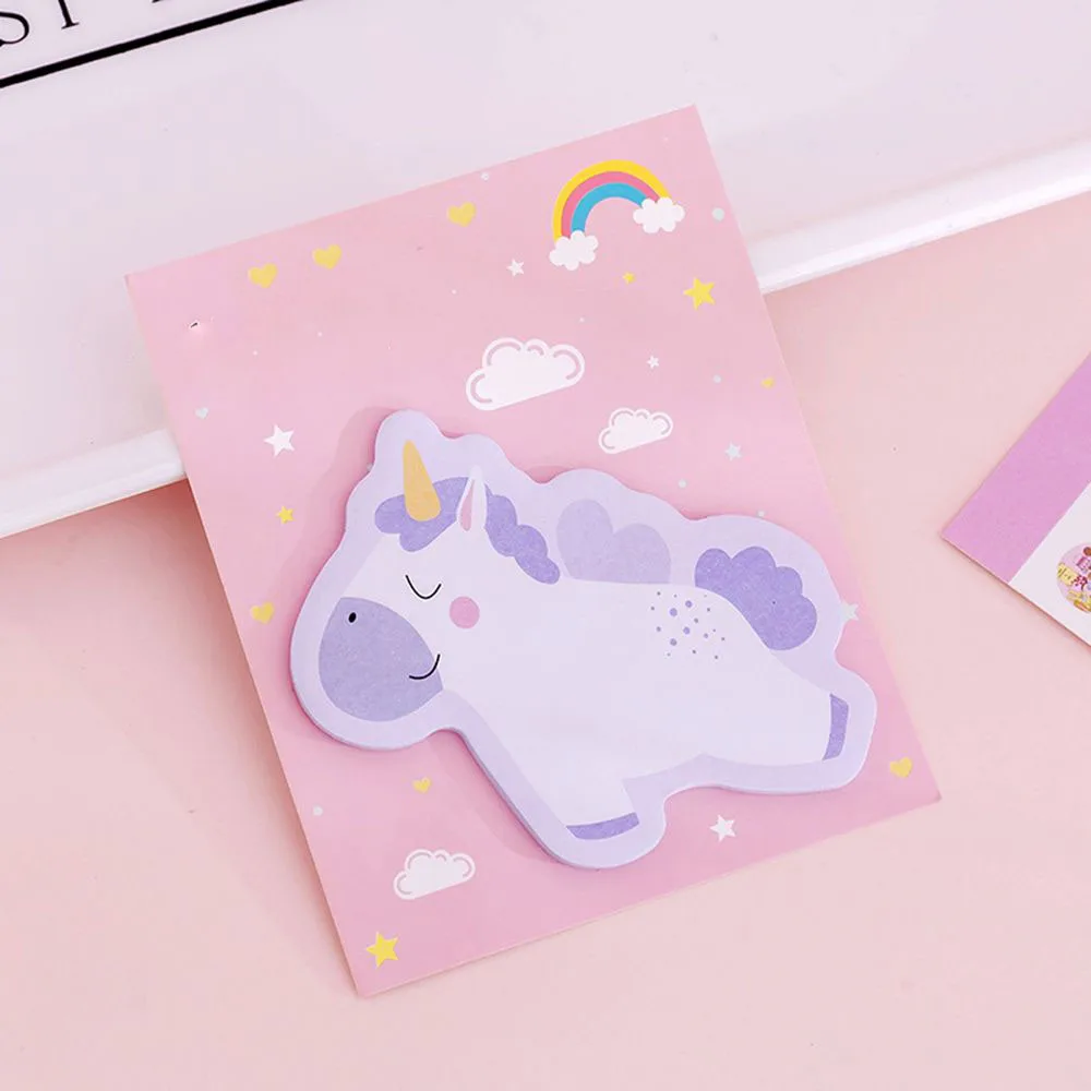 purple 30 листов/шт милый Единорог блокнот для заметок Kawaii Канцелярские Стикеры наклейка для планировщика канцелярские принадлежности Школьные принадлежности - Цвет: purple
