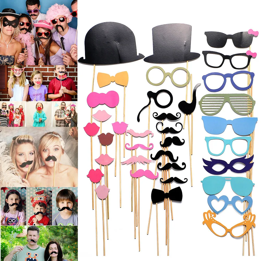 36 шт. реквизит для фотосессии Усы С Днем Рождения украшения детской девичника