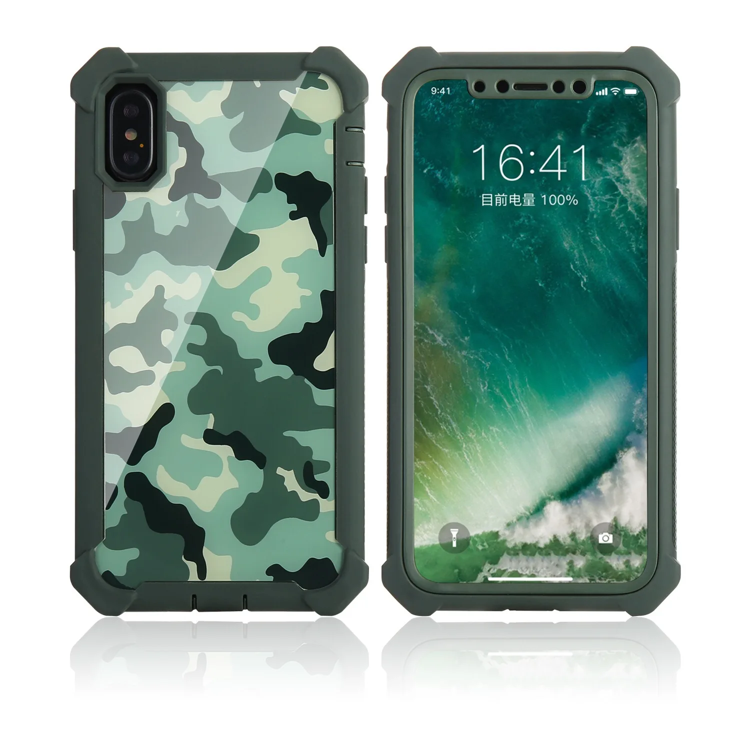 Чехол UBERAY для iPhone XS Max XR X 6 6S 7 8 Plus 360 камуфляжный противоударный | Мобильные