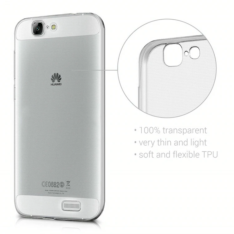 Чехол для huawei Ascend G7 TPU Силиконовый прочный прозрачный мягкий чехол для huawei G7-L01 задняя крышка