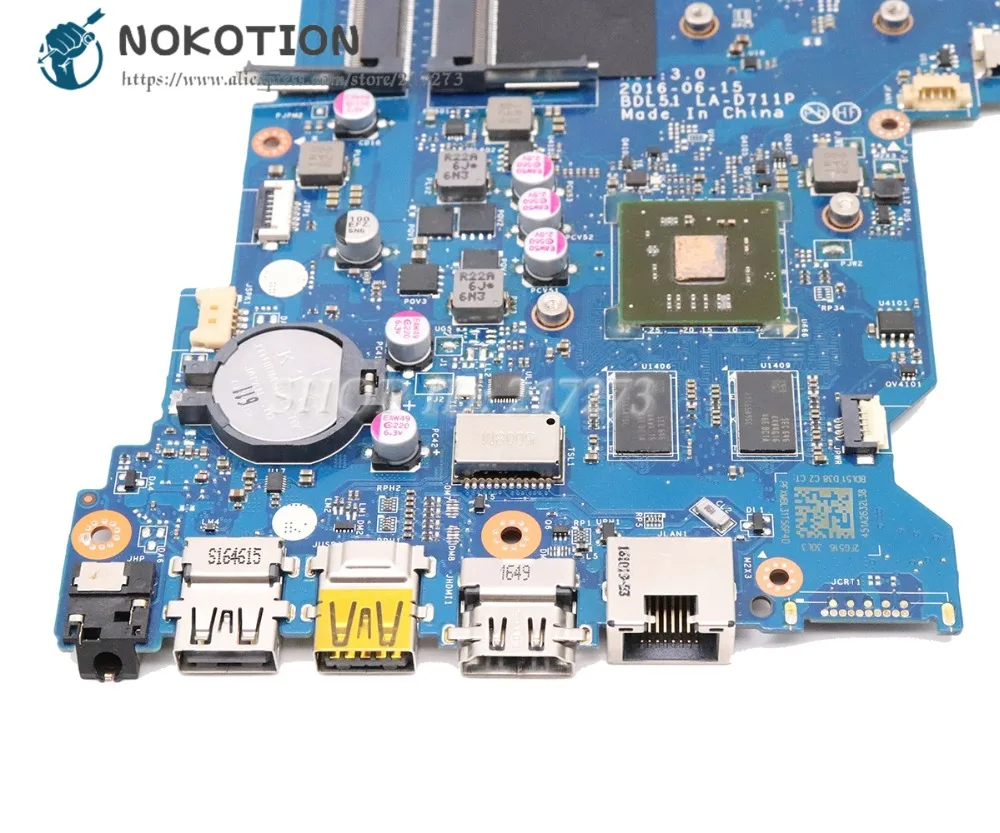 NOKOTION для hp 15-BA 15-BA021CY 255 G5 Материнская плата ноутбука 854967-601 854967-001 854964-601 854964-001 аккумулятор большой емкости BDL51 LA-D711P R5M1-30 2G