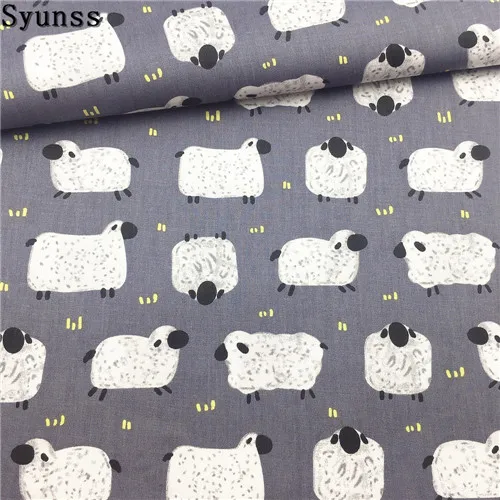 grey sheep Syunss мультфильм овечка Хлопок Ткань Diy лоскутное Скрапбукинг домашний текстиль украшение ребенок постельные принадлежности Одежда кукла шитье - Цвет: grey sheep