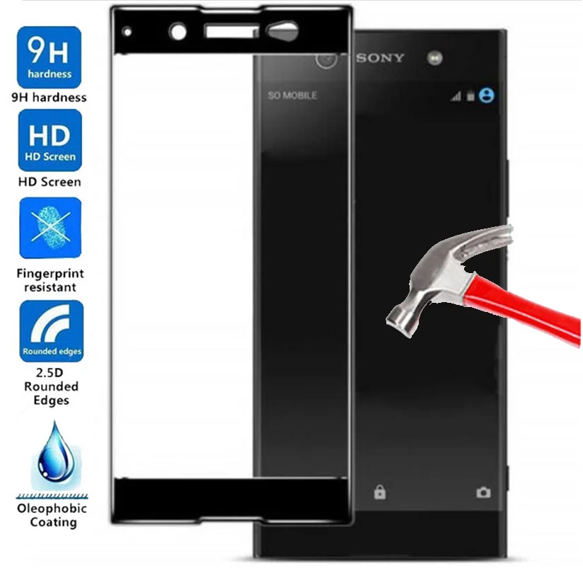 Полное покрытие из закаленного стекла для sony XA1 Ultra защита экрана стекло Xperia