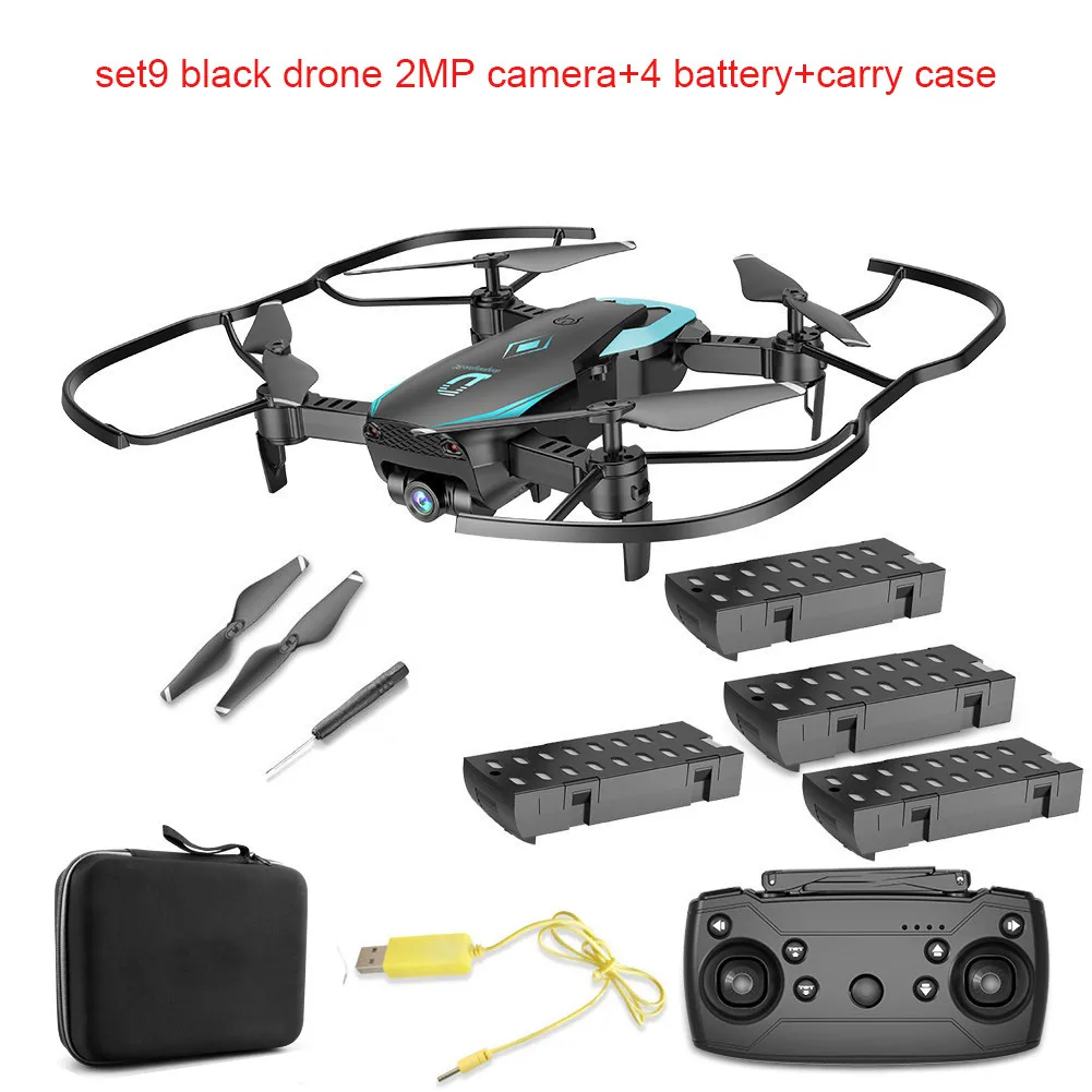 Lamsam x12 Дрон FPV селфи Дрон складной Дрон с камерой 0.3MP/2MP/5MP HD видео Wifi RC Квадрокоптер - Цвет: set9