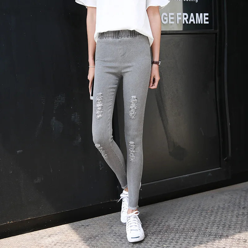 2018 Корейская версия Новинка Весна Штаны ноги за пределами маленькие ножки тонкие