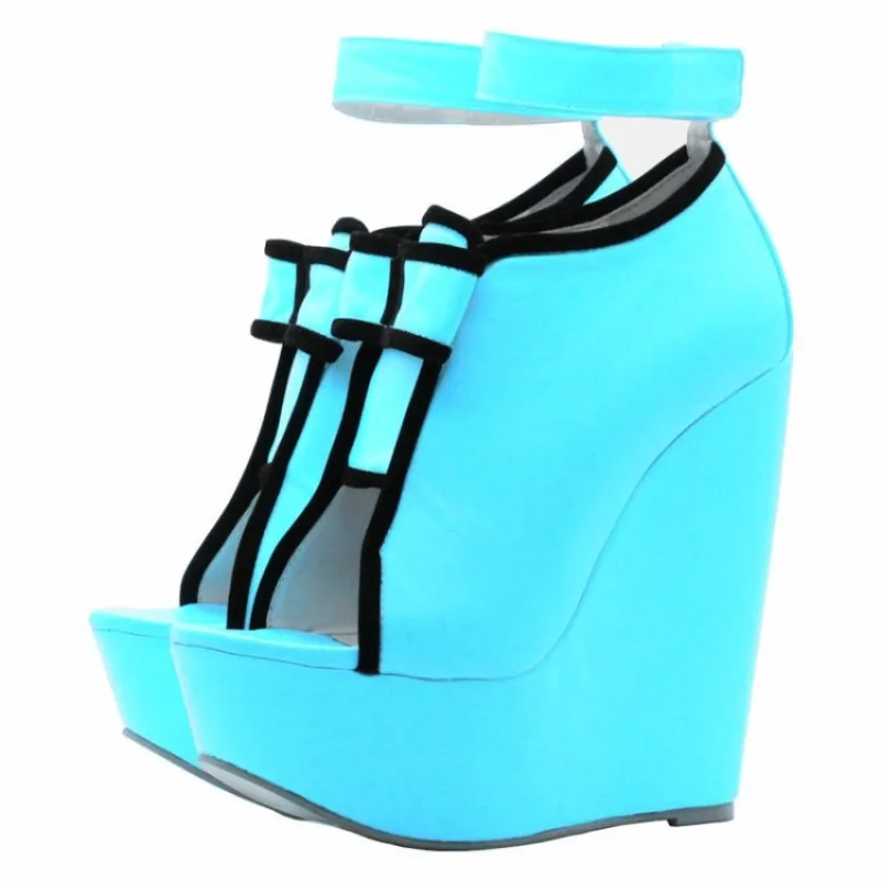 Women Sandals 2019 14.5cm wedges heel shoes peep toe pumps women shoes.SIZE:34-45 plus size sandals | Обувь