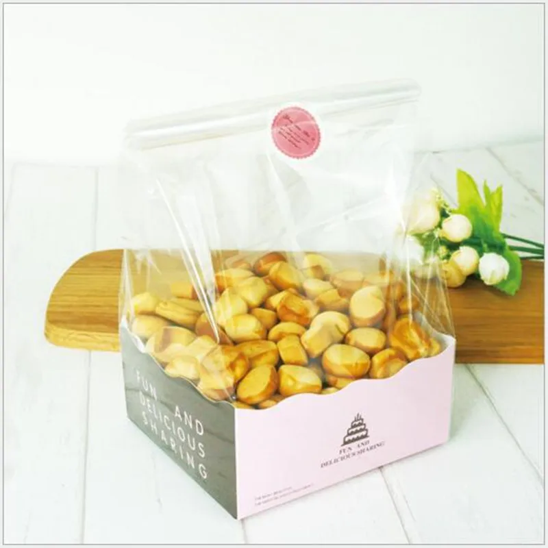 Пластиковая упаковка для пекарни с основанием пластиковая печенья картонной