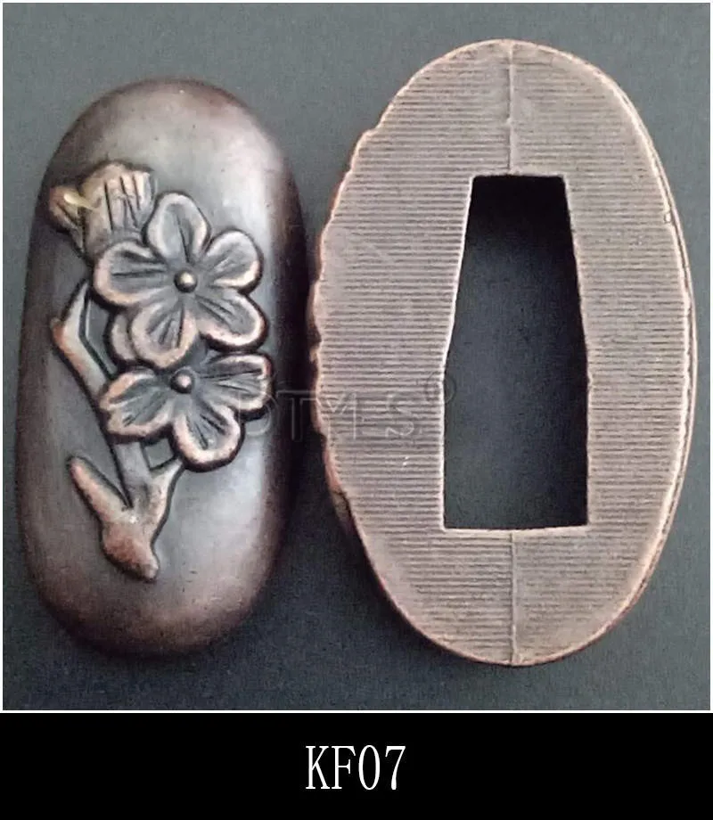 Пара сплава аксессуары для мечей нежные Fuchi& Kashira для японского самурая меч катана вакизаши Танто ручка KF01-KF20