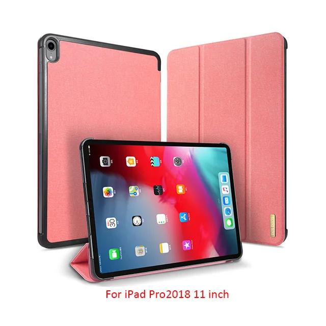 Pink Магнитный чехол DUX DUCIS для iPad Pro 11, кожаный флип-чехол для iPad Pro 11 12,9 дюймов, защитный чехол для планшета Etui, новинка - Цвет: Pink