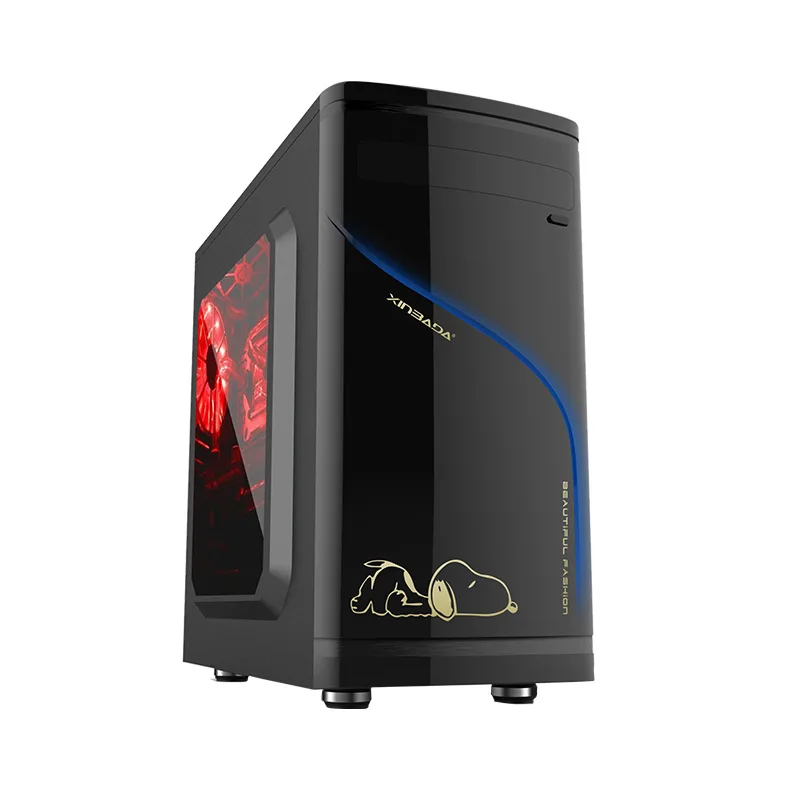 Игровой компьютерный чехол для компьютера с космическим корпусом для материнских плат mATX, вертикальный настольный компьютер Micro ITX, корпус для геймера - Цвет: Black