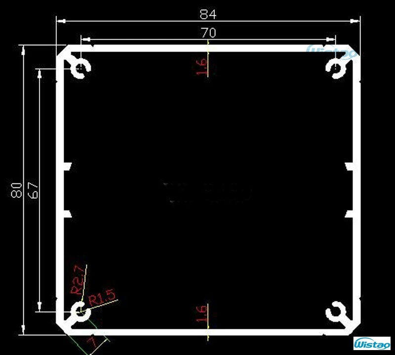 Крышка трансформатора 84X80X93 почищенная щеткой алюминиевая 1 шт выходной крышки
