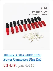 Пылезащитная крышка SH50 соединитель 50amp двухполюсный аккумулятор 50A 600V резиновый красный или черный