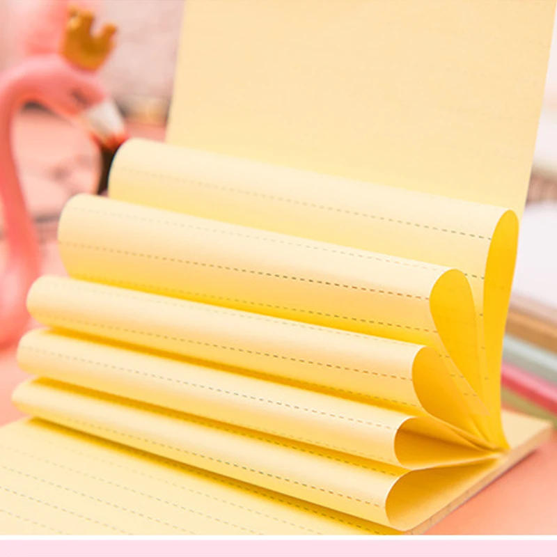 Милый красочный полосатый липкий блокнот для заметок со съемной самоклеющейся