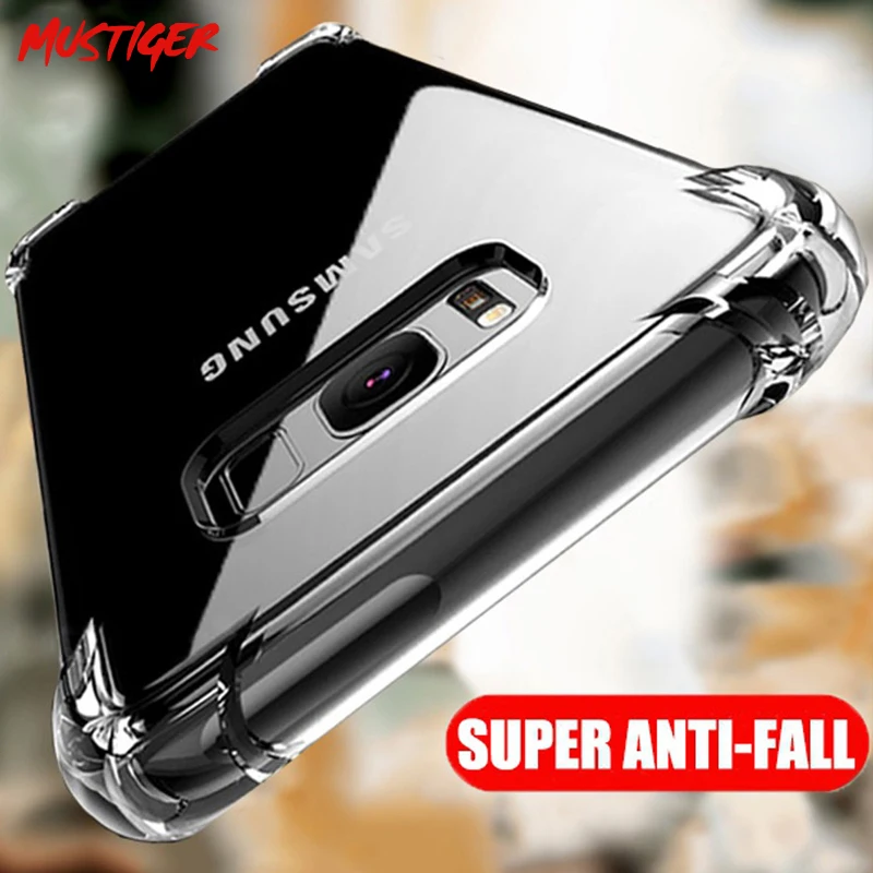 Противоударный Ясно Мягкие силиконовые чехлы для Samsung S8 Plus чехол телефон Обложка