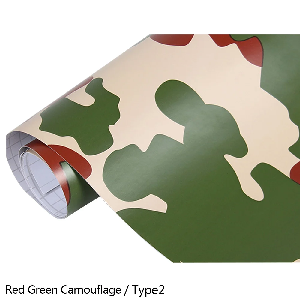 Камуфляжная виниловая пленка на автомобиль из ПВХ 152x20 см цифровая армейская