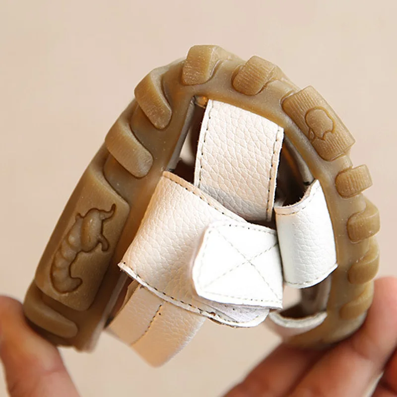 Сандалии для мальчиков из натуральной кожи мягкая подошва пляжные босоножки CSH130