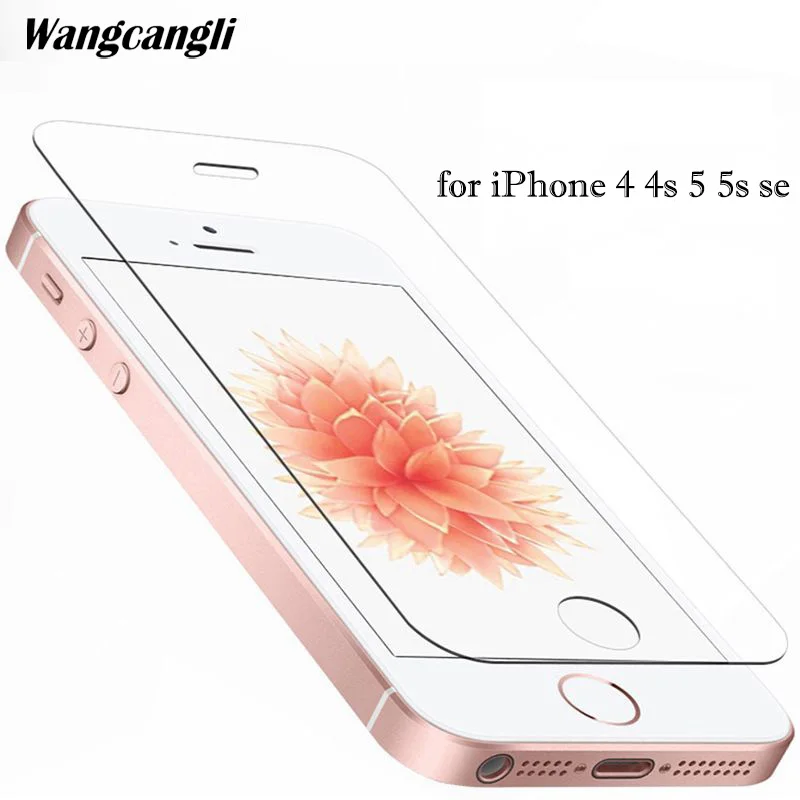 Закаленное стекло для iphone 4 Защита экрана олеофобное покрытие 9H 2.5D против следов