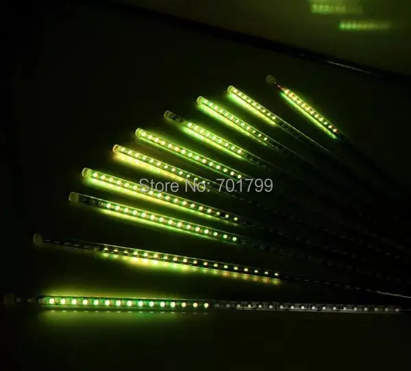 См 50 см длинные 5050 SMD 72 светодио дный LED s/трубки; RGB цвет Снег осень Метеор светодио дный светодиодные трубки; мм 12 мм диаметр; 10 шт./компл.; AC90-260V вход