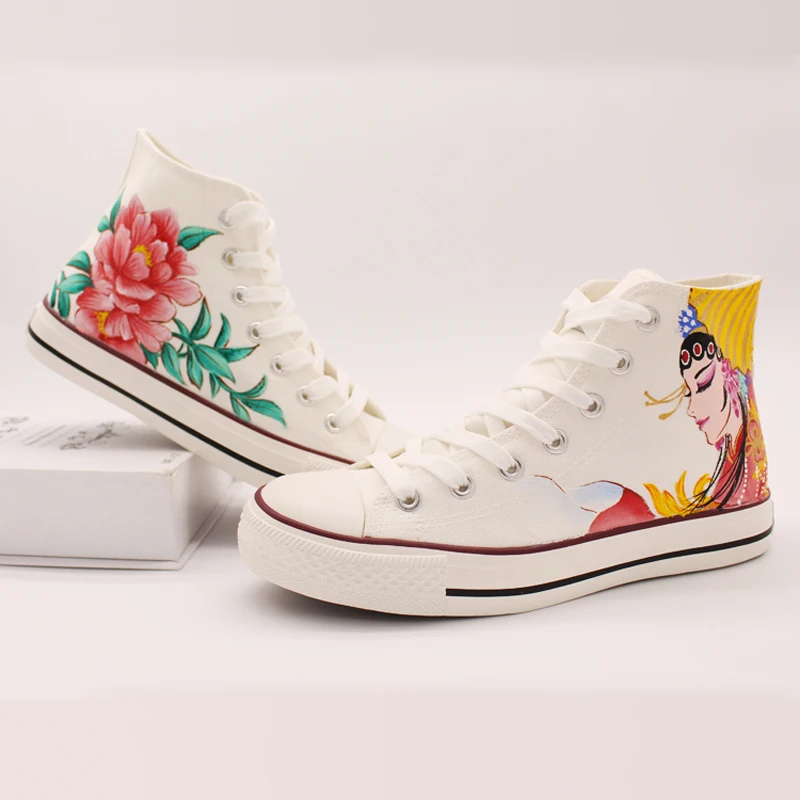 Новинка 2020 года сезон весна женская обувь с ручной росписью в китайском стиле