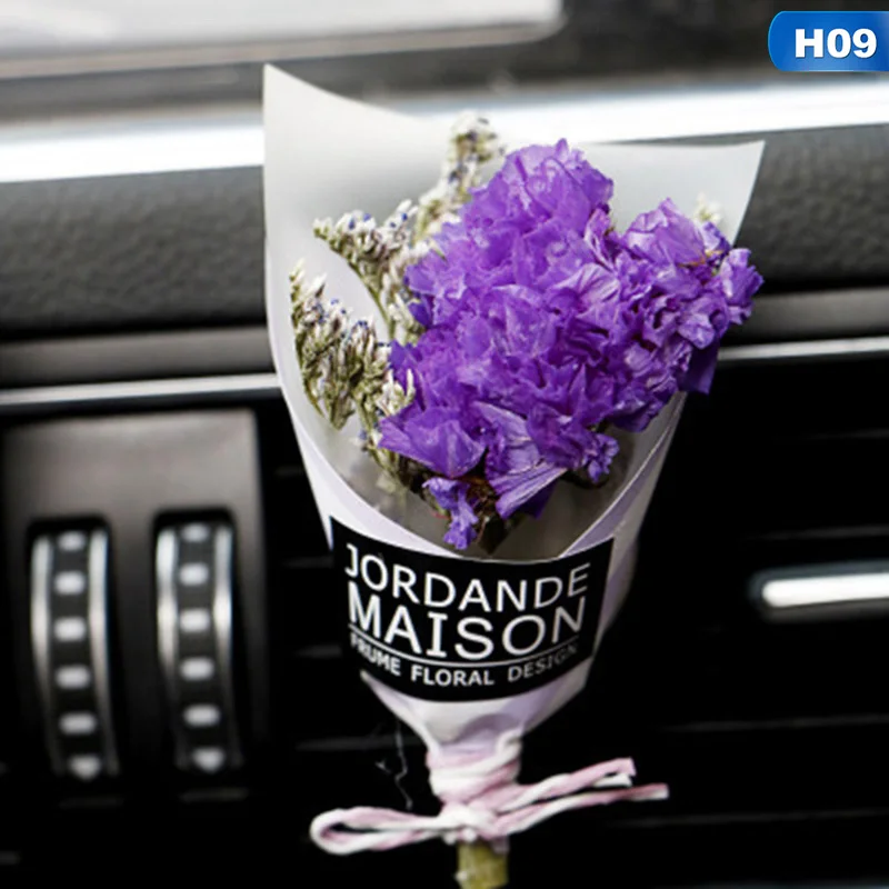 Автомобиль Интерьер освежитель воздуха креативный цветок кондиционер выход духи красивые узоры - Название цвета: H09