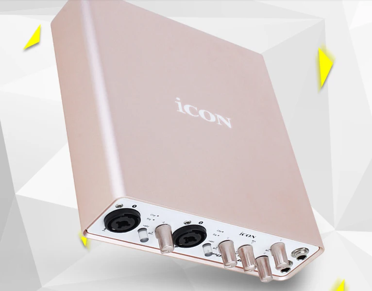 ICON Uports 6 USB Интерфейс записи обеспечивает аудио вход и выход USB внешняя звуковая карта 24 бит 96/192 кГц 4-In/2-Out USB