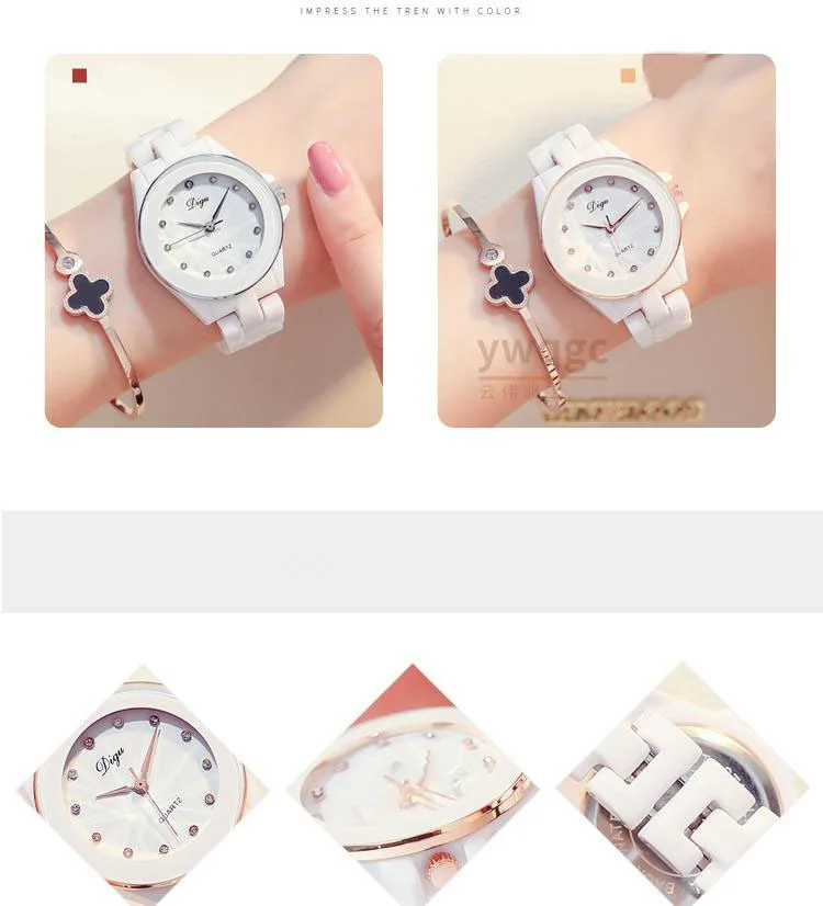 Relojes mujer женские белые керамические наручные часы браслет Кварцевые часы Женские часы женские модные женские часы