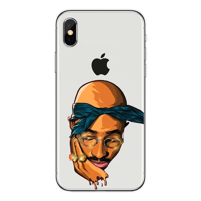 2Pac Makaveli Tupac Amaru Shakur прозрачный силиконовый мягкий чехол для телефона iPhone 6Plus 7 8 11