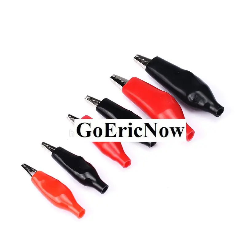 500 pcs 5A Crocodile Battery Test Lead Clips 2.8cm 3.5cm 4.5cm Charging Power Alligator Clamp Red &amp Black | Обустройство дома