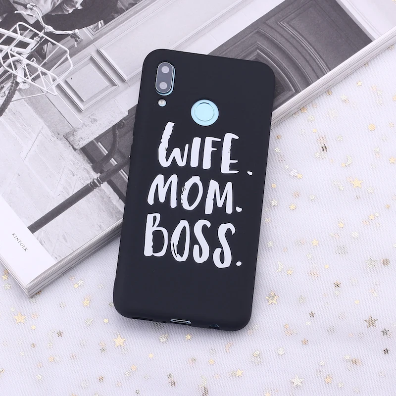 

For Huawei Honor Mate 10 20 Nova P20 P30 P40 P Smart Classic Wife Mom Boss Girl Candy Silicone Phone Case Cover Capa Fundas
