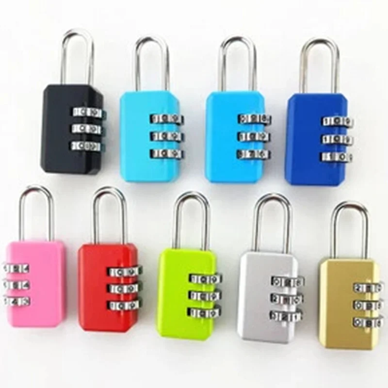 Новый 3 набора цифр комбинации пароль кодовый замок чемодан багажный дорожные
