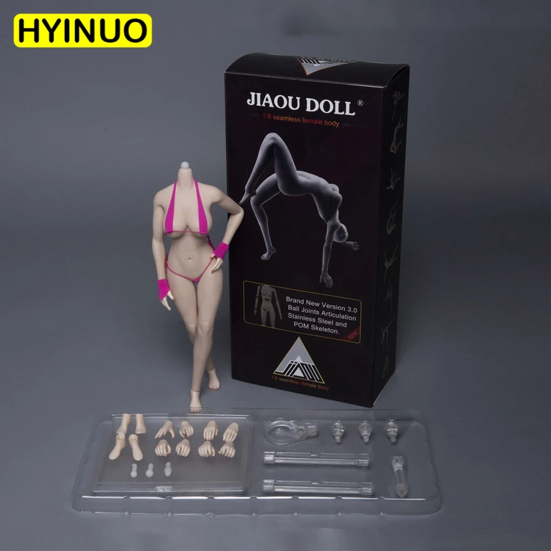 1/6 масштаб jiaou Doll фигура тела супер гибкая Европейская форма большой бюст женские Девушки Женщины бесшовные тело скелет модель тела