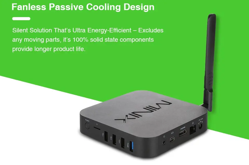 MINIX NEO Z83-4 Pro ТВ приставка официальная Windows 10 Pro мини ПК Intel Atom x5-Z8350 4 ГБ/32 ГБ ac wifi 1000 м LAN HDMI смарт ТВ приставка