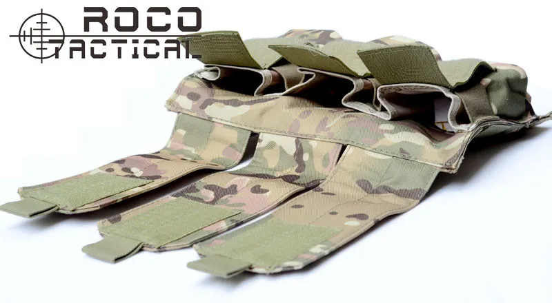 ROCOTACTICAL военный molle тактический, тройной подсумок для M4/M16 винтовка пистолет маг мешок армейский зеленый/Тан/черный/сp Multicam