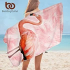 Банное полотенце BeddingOutlet с фламинго, пляжное полотенце из микрофибры с животными, для женщин, тропический прямоугольный розовый коврик для йоги 75x150 см, toalla