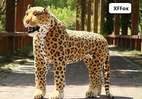 huge plush simulation leopard toy big standing leopard doll birthday gift about 110x75cm xf0725