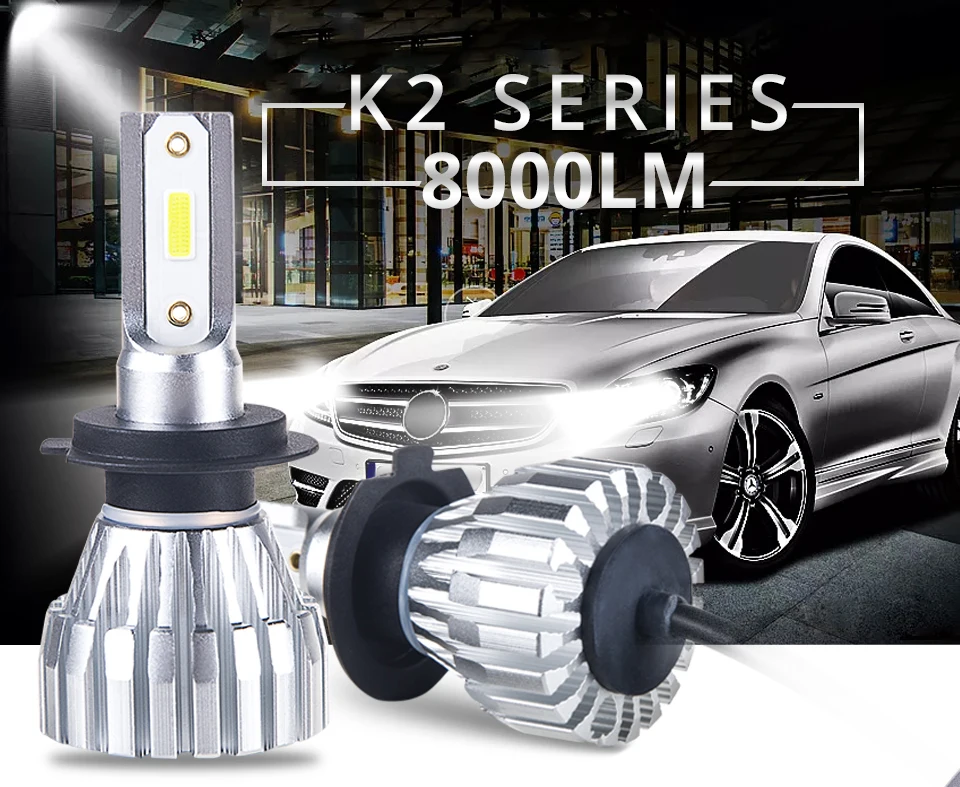 Avacom 2 шт. светодиодный H4 H3 мини Автомобильные фары 9005/HB3 9006/HB4 Hir2 COB Чип-диод 50 Вт 8000Lm 6500K 12V 24V светодиодный H1 H7 H11 ампулы Voiture