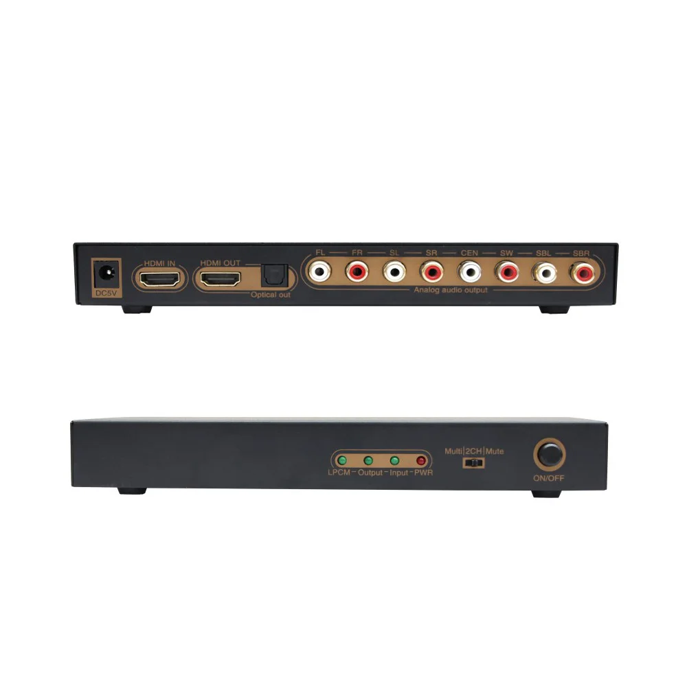 HDMI к аудио конвертер LPCM цифро аналоговый эксрактор до 7.1CH Full HD 3D 4 K для DVD hd плеер