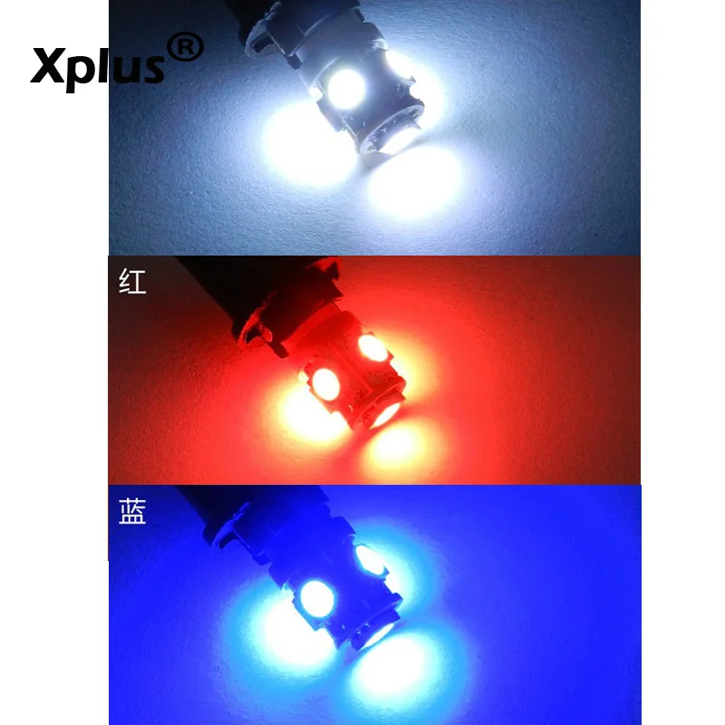 Xplus 2 шт. T10 5SMD 5050 Светодиодные Габаритные огни подсветка номерного знака Лампа для