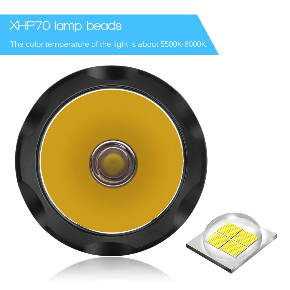 BORUiT 4000lm XHP70 светодиодный фонарик для подводного плавания 100 м IP68