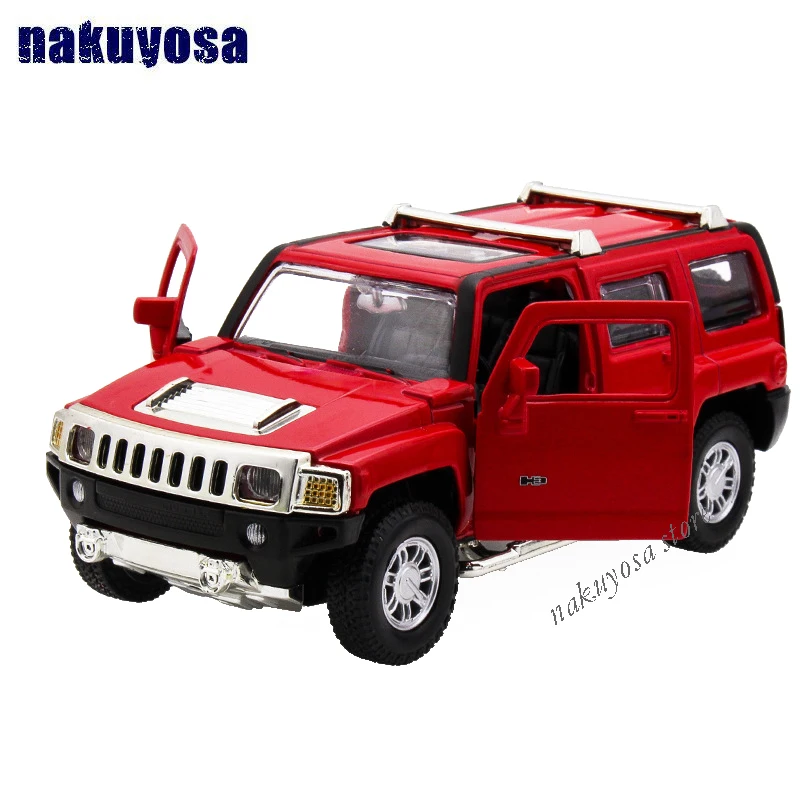 1/32 Collectible Alloy MZ Diecast Vehicles Model Hummer H3 Red w light&sound Pull Back Cars boy's Toys Gifts |