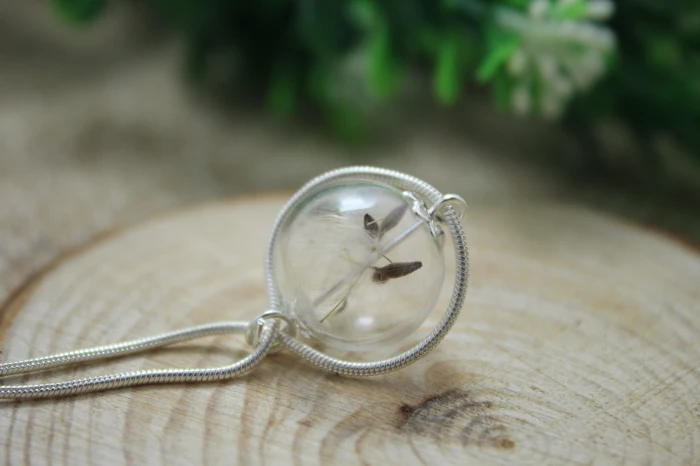 Ожерелье из серебра с искусственными цветами 8 шт.|necklace silver|dandelion necklacebridesmaid necklace |