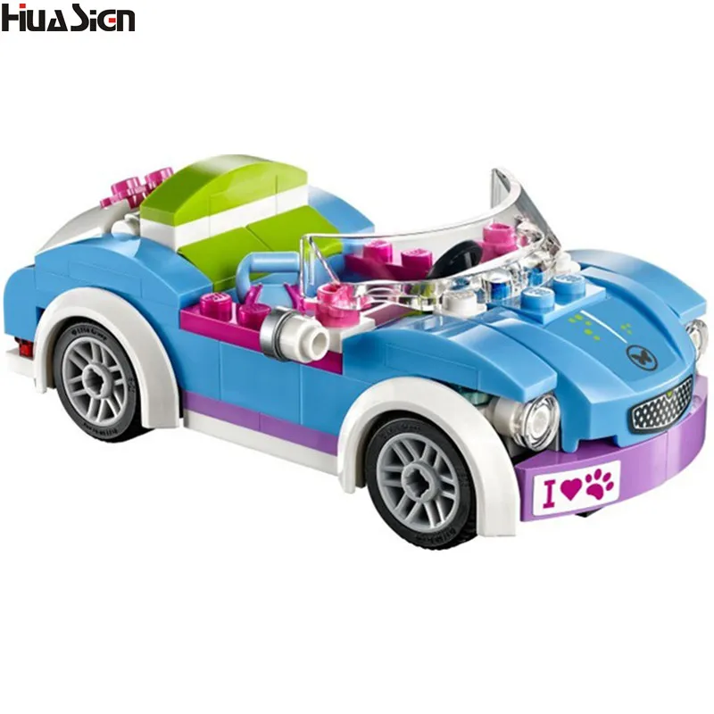 199 шт. друзья Мии Супер спортивный автомобиль АЗС Модель Строительный кирпич