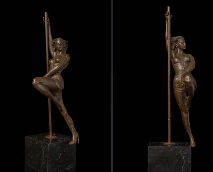 Красивое художественное украшение стальная трубка для танцев девочек Бронзовая