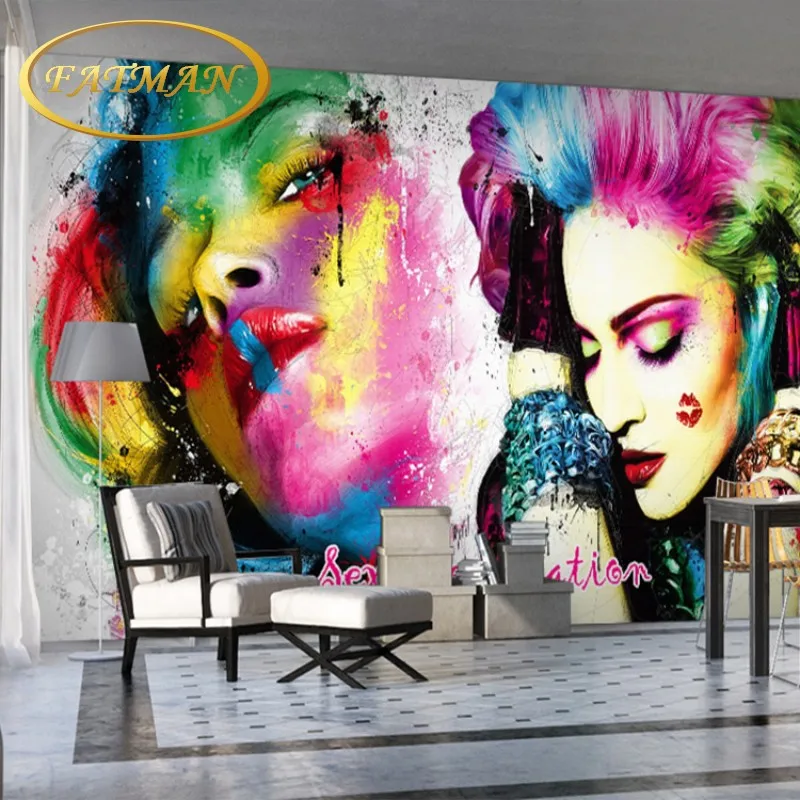 Пользовательские фото обои 3D Акварельная живопись стильные салон красоты