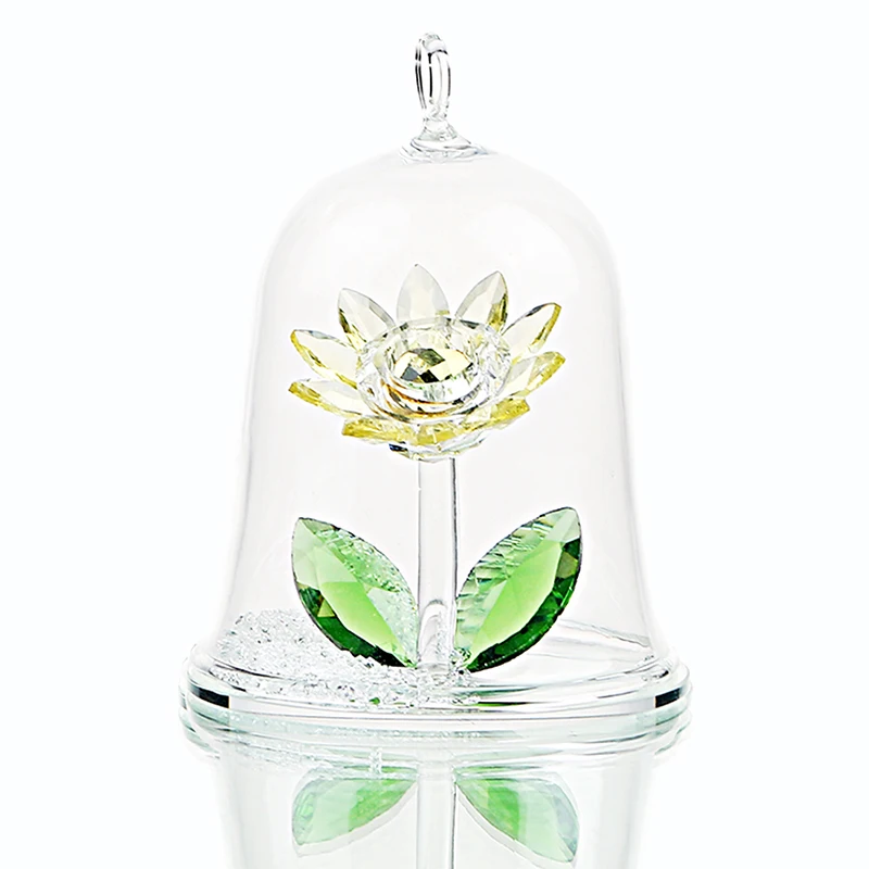 H&ampD Crystal Flower Collectible Sunflower Hanging Glass Gome Figurine in a Dome Home Wedding Decoration Gifts | Дом и сад