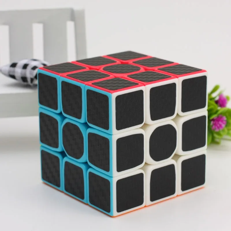 3x3x3 наклейка из углеродного волокна скорость магические кубики головоломка игрушка для детей подарок игрушка для молодых взрослых инструкция Профессиональный Кубик Рубика